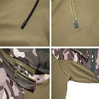 Men's Camouflage Army Tactical T-Shirts Military Shirts Long Sleeve Outdoor T-Shirts Athletic Hoodies - Carbone's Marketplace