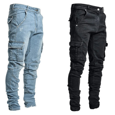 Men's Multi Pocket Cargo Jeans - Carbone's Marketplace