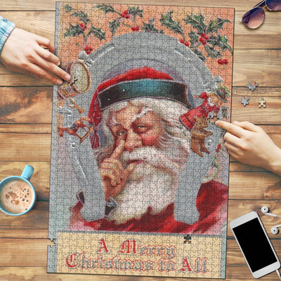 Merry Christmas To All Vintage Christmas Jigsaw Puzzle - Carbone's Marketplace