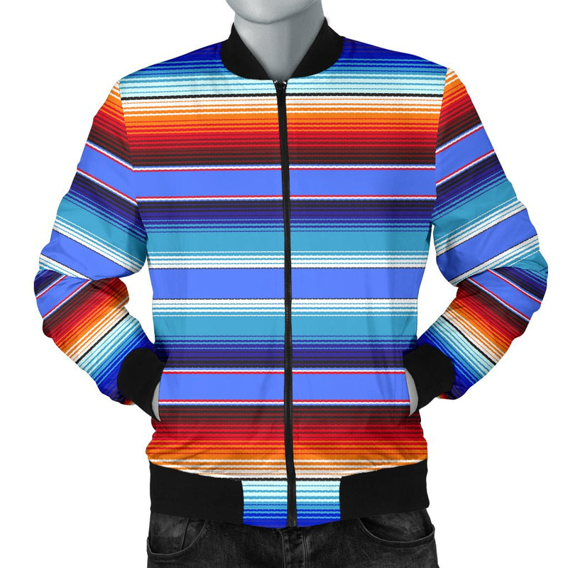 Mexican Print Mens Bomber Jacket - Carbone&