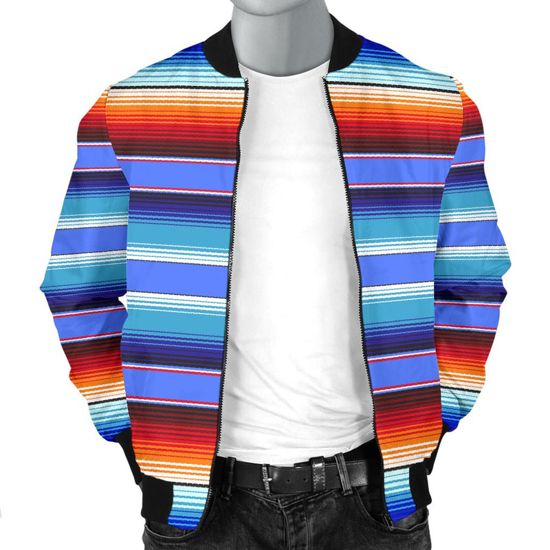 Mexican Print Mens Bomber Jacket - Carbone&