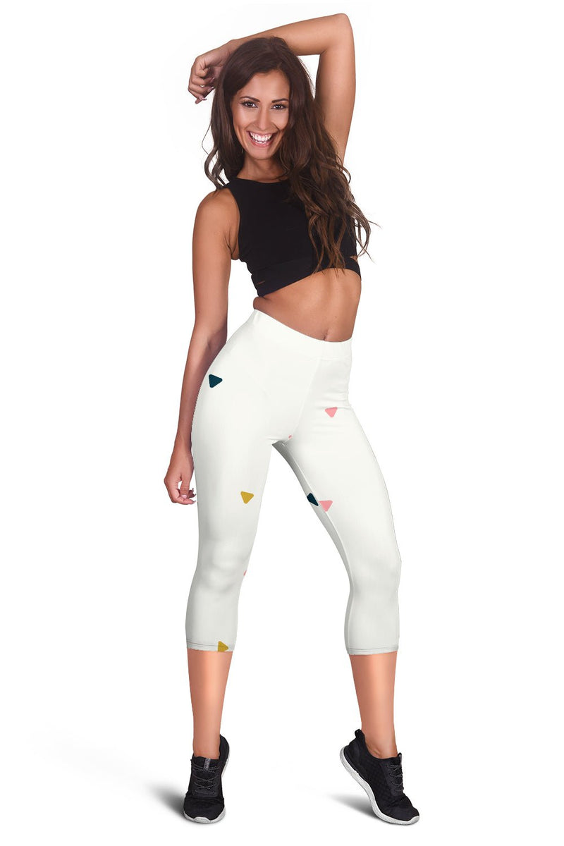 Minimal Triangle Capris Leggings - Carbone&