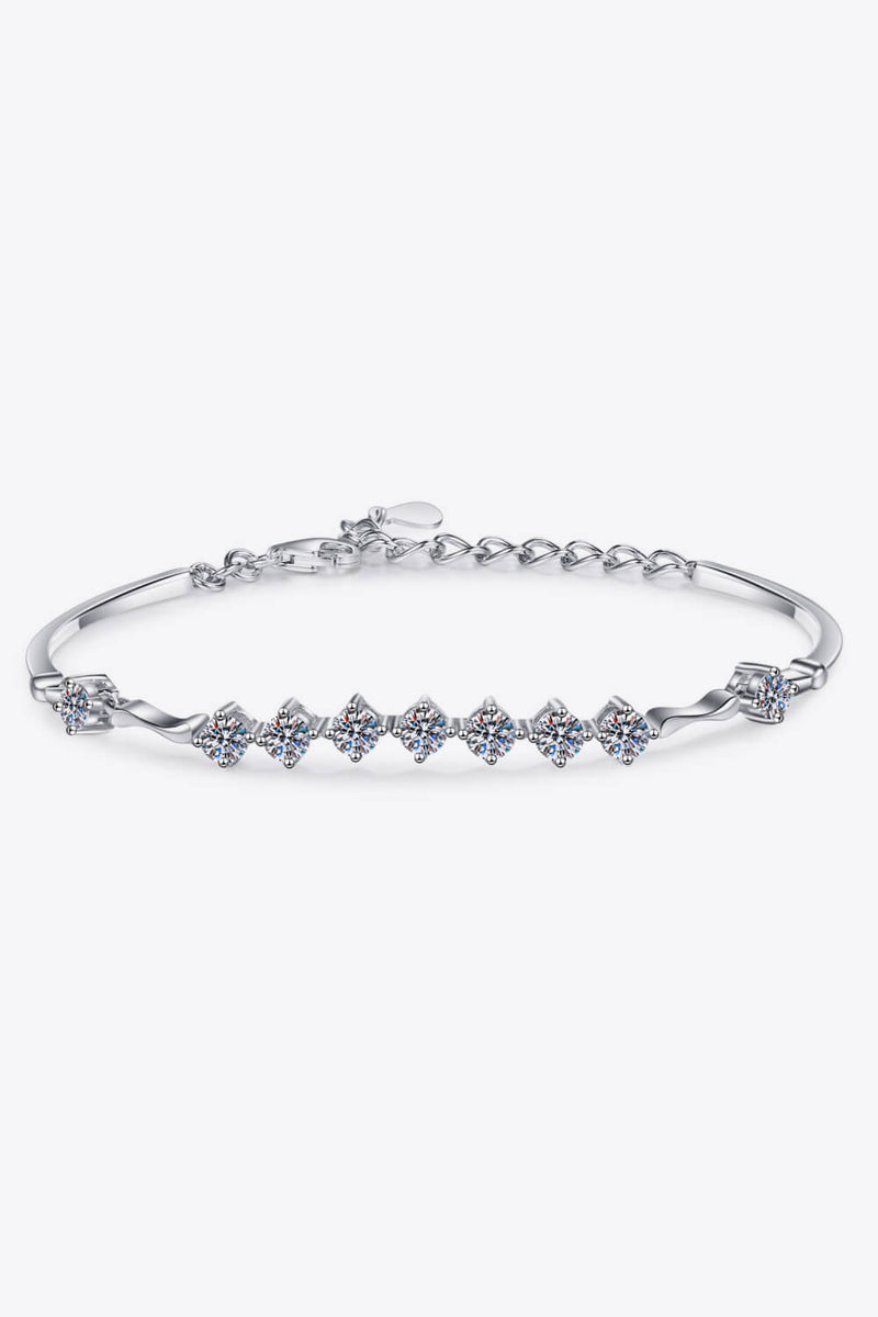 Moissanite 925 Sterling Silver Bracelet - Carbone&