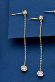 Moissanite Chain Earrings - Carbone's Marketplace