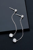 Moissanite Chain Earrings - Carbone's Marketplace