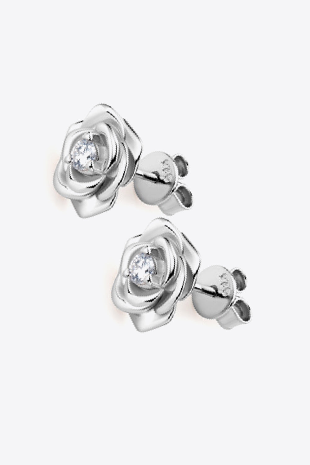 Moissanite Flower 925 Sterling Silver Earrings - Carbone's Marketplace