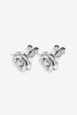 Moissanite Flower 925 Sterling Silver Earrings - Carbone's Marketplace