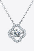 Moissanite Four Leaf Clover Pendant Necklace - Carbone's Marketplace