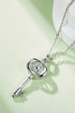 Moissanite Key Pendant Necklace - Carbone's Marketplace