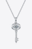 Moissanite Key Pendant Necklace - Carbone's Marketplace