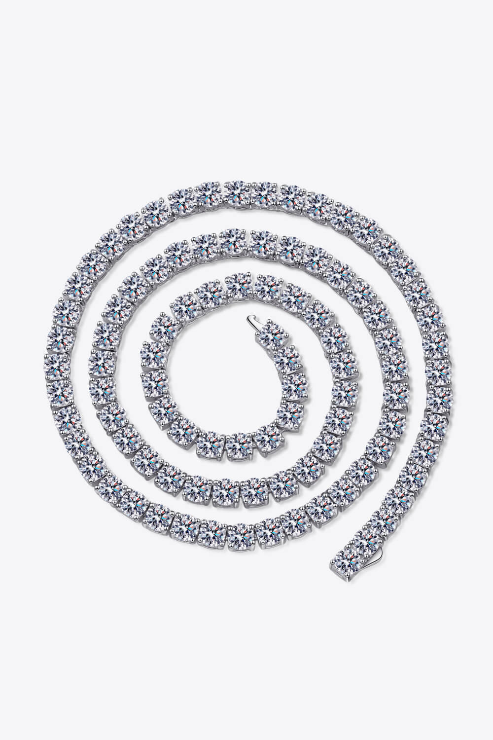Moissanite Rhodium-Plated Necklace - Carbone's Marketplace