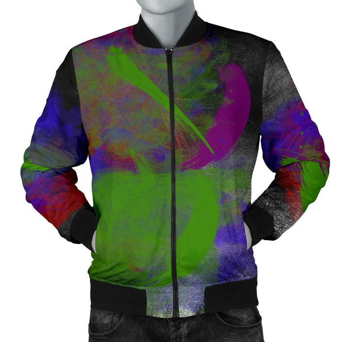 Multi-Colored Men's Bomber Jacket - Carbone's Marketplace