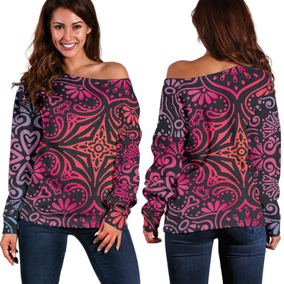 Multi-Zen Off Shoulder Sweater - Carbone's Marketplace