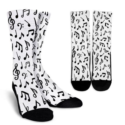 Music Notes Crew Socks - Carbone's Marketplace