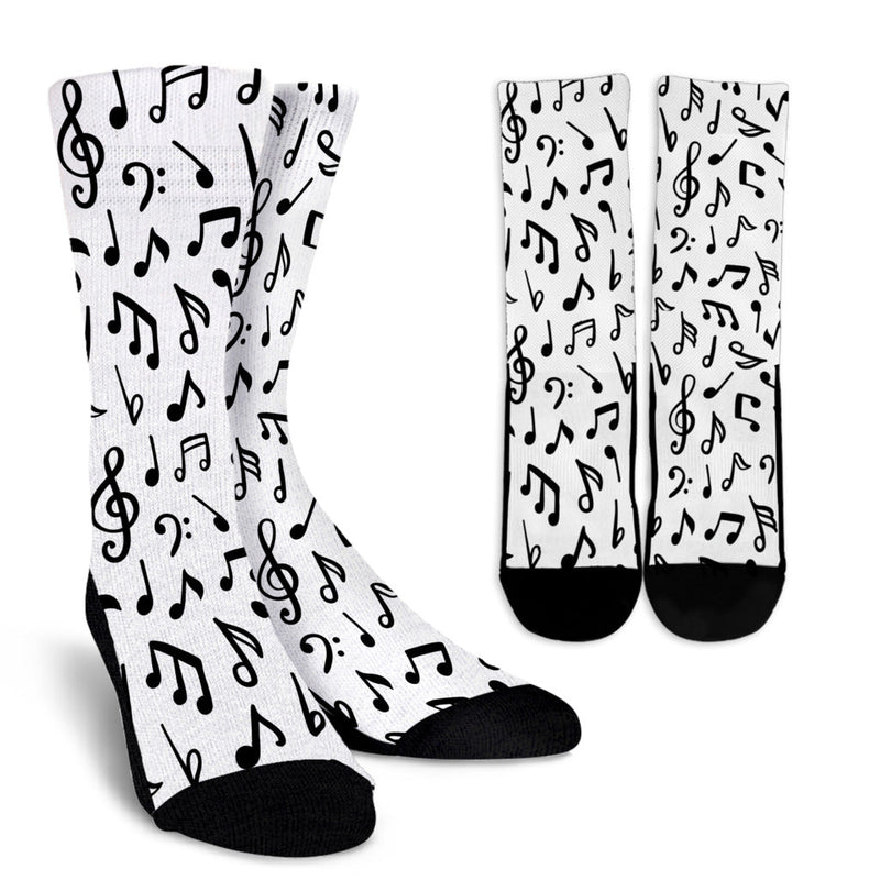 Music Notes Crew Socks - Carbone&