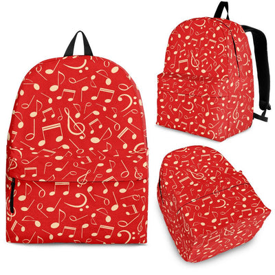 Music Notes Red Backpack - Carbone's Marketplace