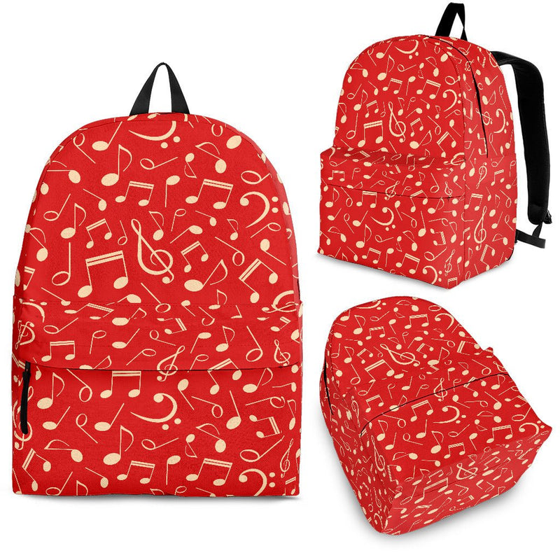 Music Notes Red Backpack - Carbone&