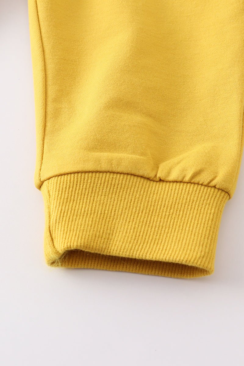 Mustard long sleeve 2pc baby set - Carbone&