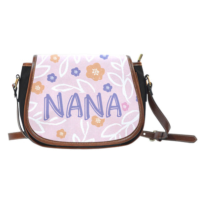 Nana Pink Floral Saddle Bag - Carbone's Marketplace