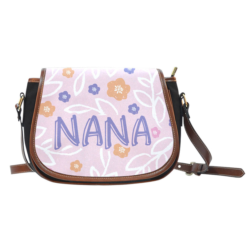 Nana Pink Floral Saddle Bag - Carbone&