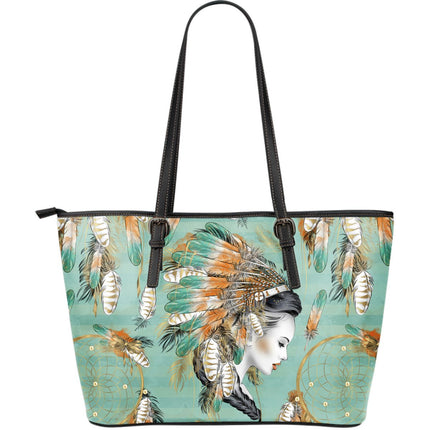 Native Girl Large Leather Tote - Carbone's Marketplace