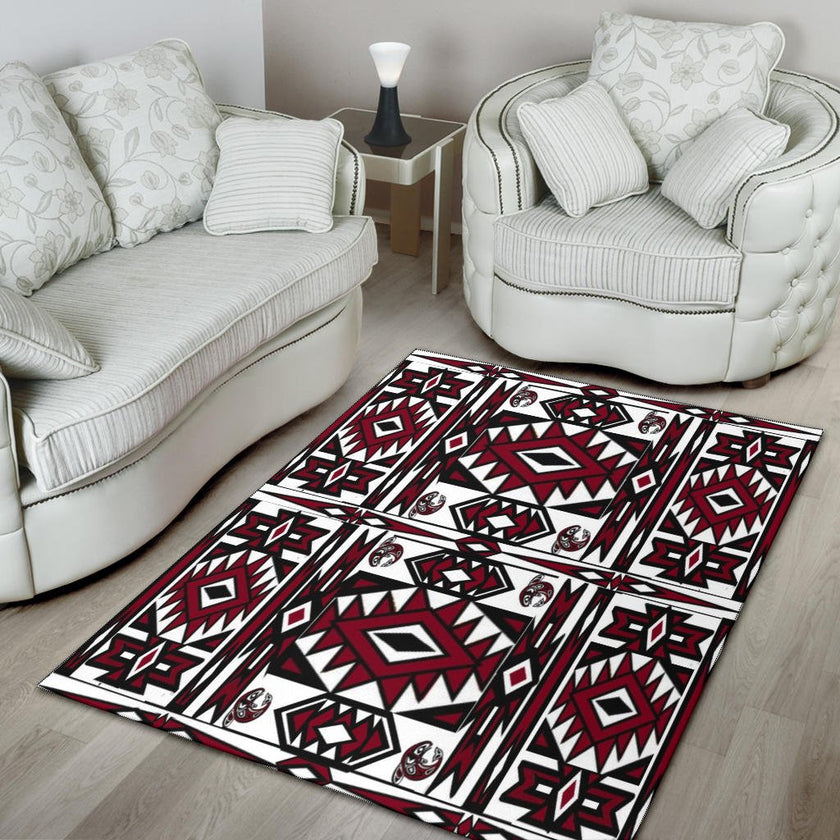 Native Stylish Area Rug Great for any Room Black (red) - Carbone's Marketplace