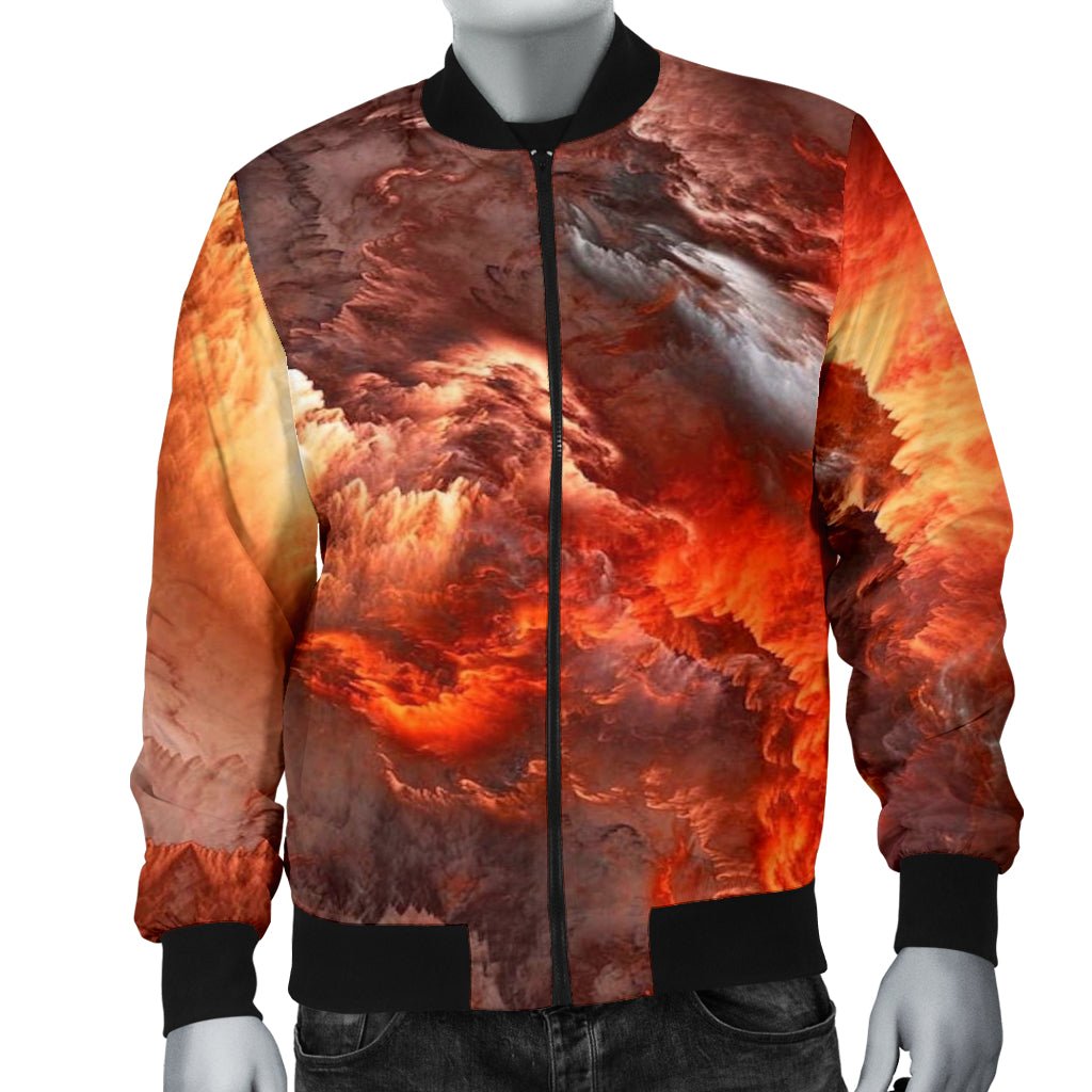 NP Orange Universe Men's Bomber Jacket - Carbone's Marketplace