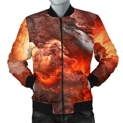 NP Orange Universe Men's Bomber Jacket - Carbone's Marketplace