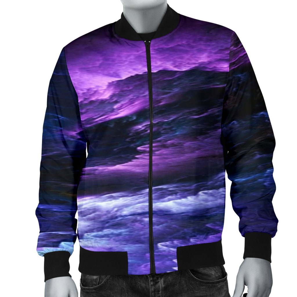 NP Purple Universe Men's Bomber Jacket - Carbone's Marketplace