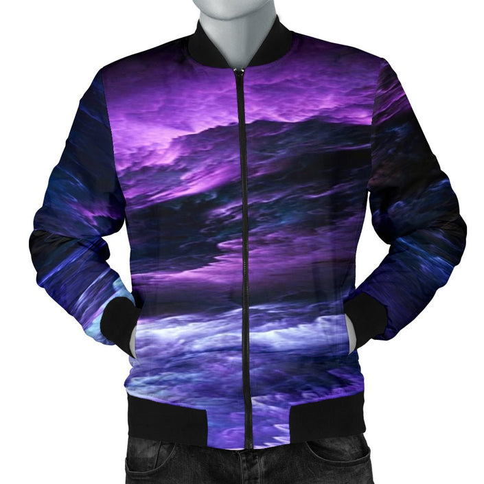 NP Purple Universe Men's Bomber Jacket - Carbone's Marketplace