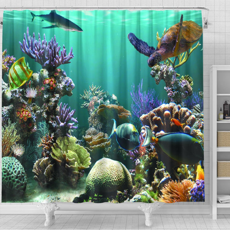 Ocean World Shower Curtain - Carbone&