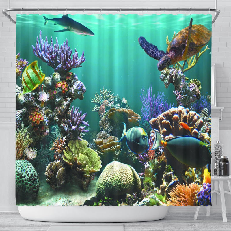 Ocean World Shower Curtain - Carbone&