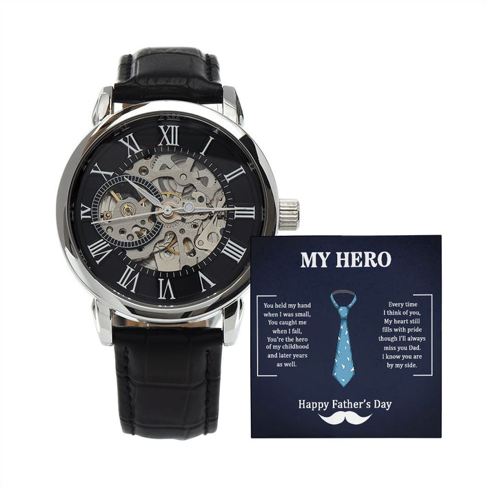 Openwork Watch - For Dad My Hero - Carbone's Marketplace