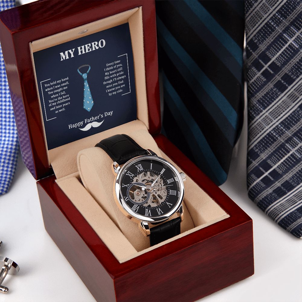 Openwork Watch - For Dad My Hero - Carbone's Marketplace