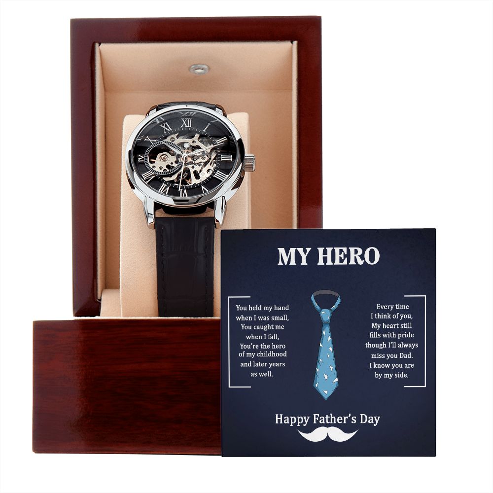Openwork Watch - For Dad My Hero - Carbone's Marketplace