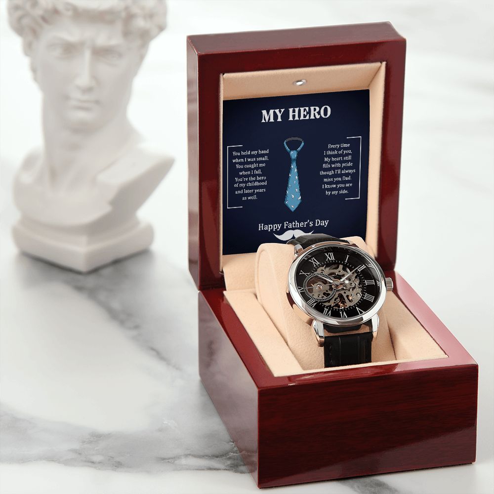 Openwork Watch - For Dad My Hero - Carbone's Marketplace