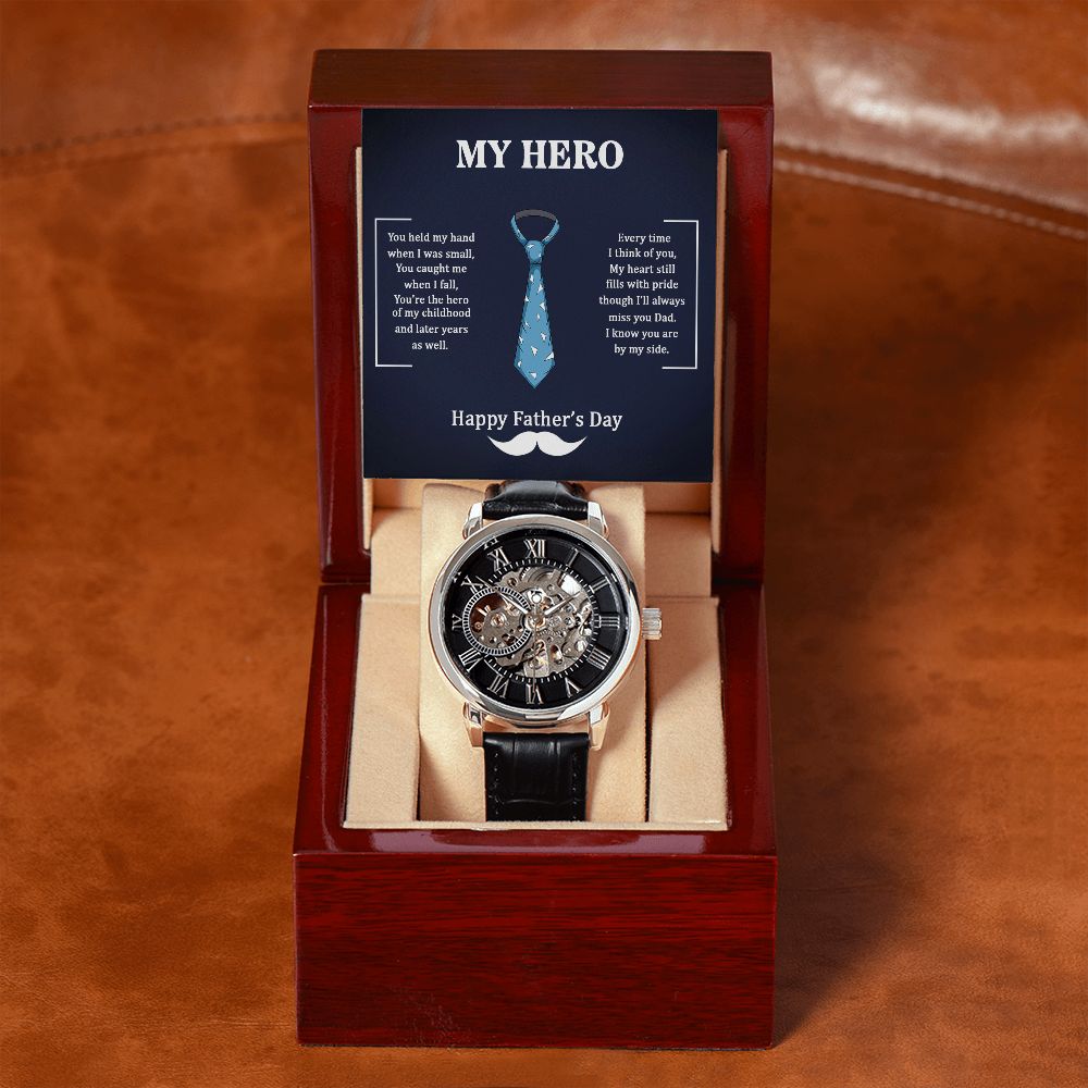 Openwork Watch - For Dad My Hero - Carbone's Marketplace