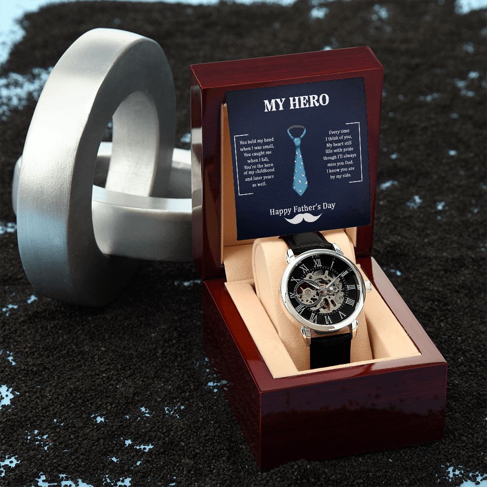 Openwork Watch - For Dad My Hero - Carbone's Marketplace