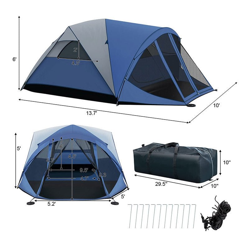 Outdoor Hiking Portable Easy Camping Tent for 3 -5 Person - Carbone&