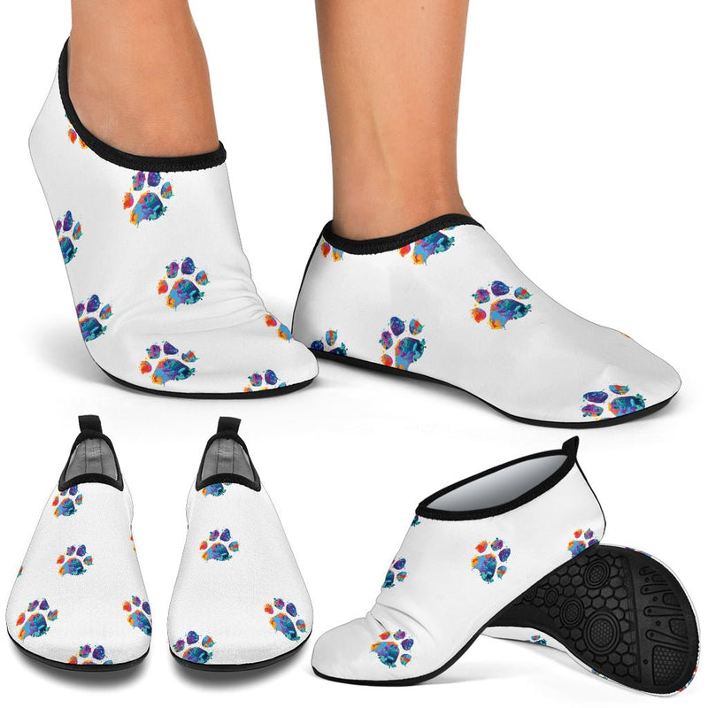 Paw Prints Aqua Shoes - Carbone&