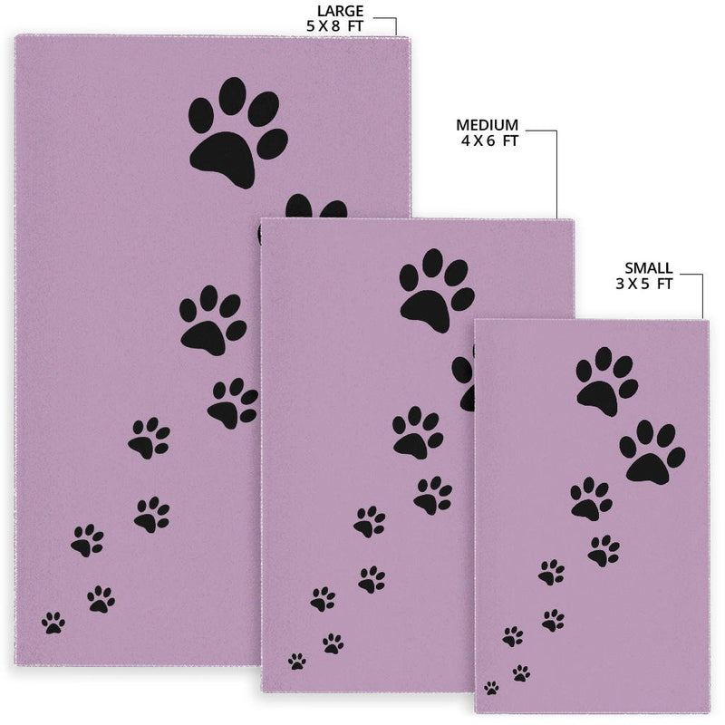 Paw Prints Area Rug - Carbone&