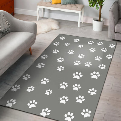 Paw Prints Grey Area Rug - Carbone's Marketplace