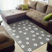 Paw Prints Grey Area Rug - Carbone's Marketplace