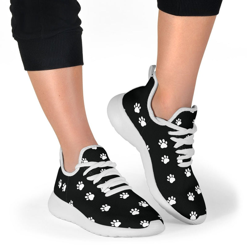 Paw prints mesh knit sneakers - Carbone&