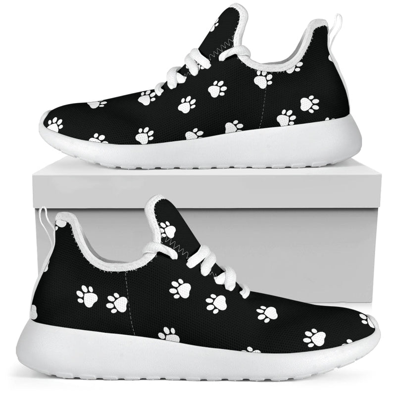 Paw prints mesh knit sneakers - Carbone&