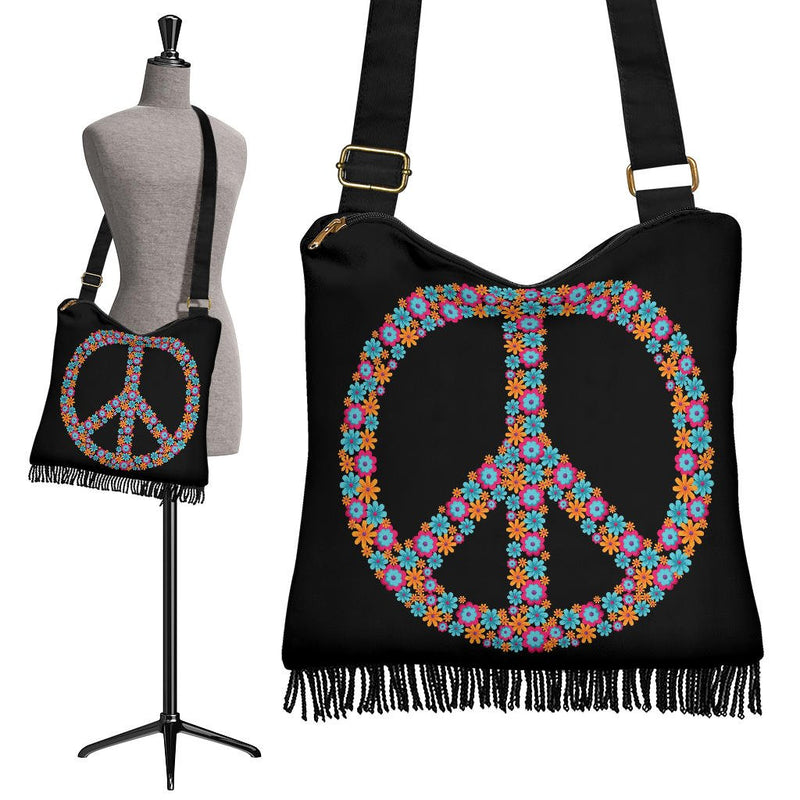 Peace Crossbody Boho Handbag - Carbone&