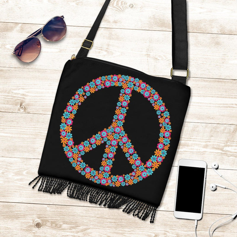 Peace Crossbody Boho Handbag - Carbone&