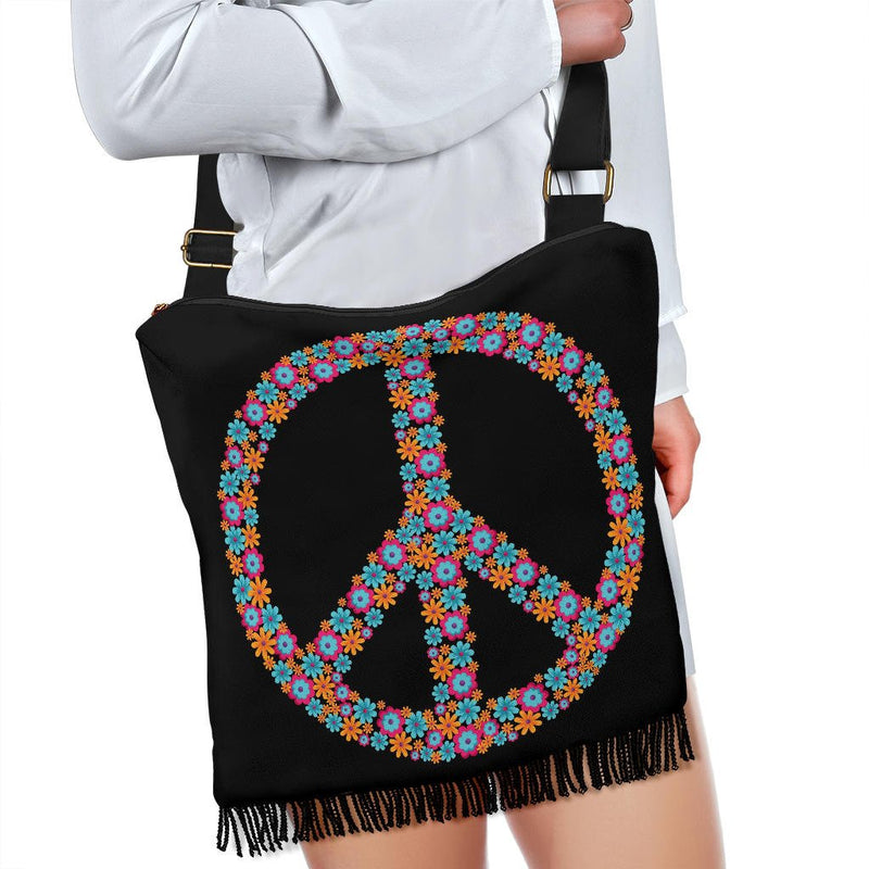 Peace Crossbody Boho Handbag - Carbone&