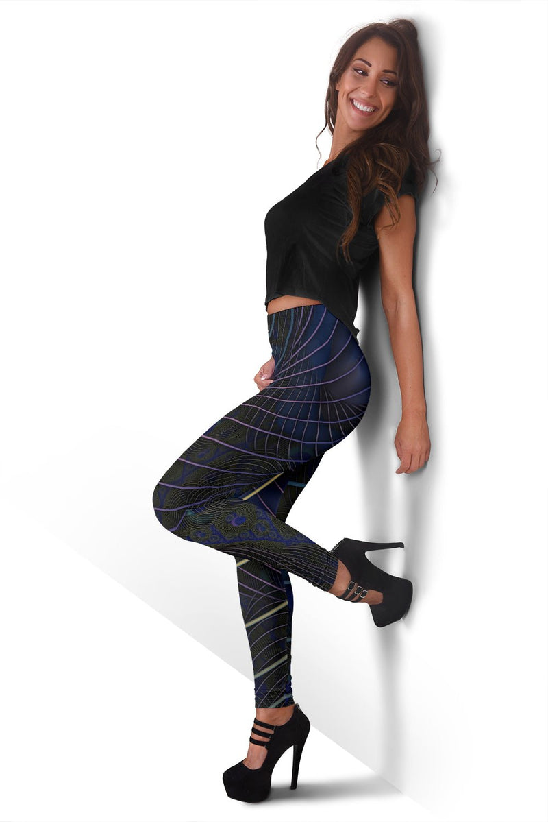 Peacock Leggings - Carbone&