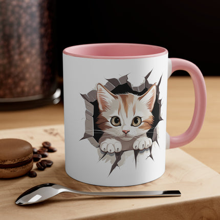 Peeking Cat Mug 2, 11oz - Carbone's Marketplace